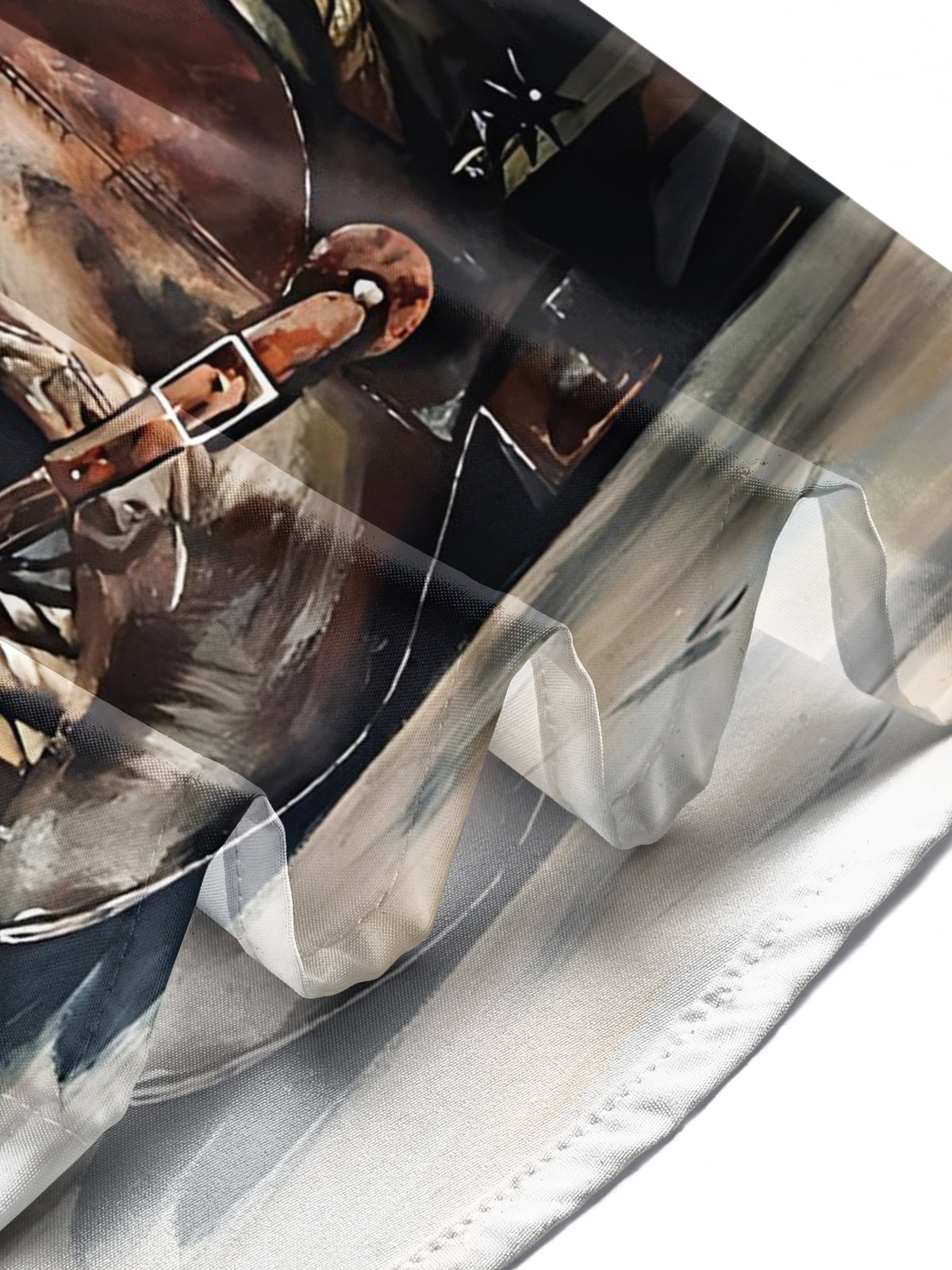 Western Cowboy Hat Boot Print Men's Pocket Short Sleeve Shirts