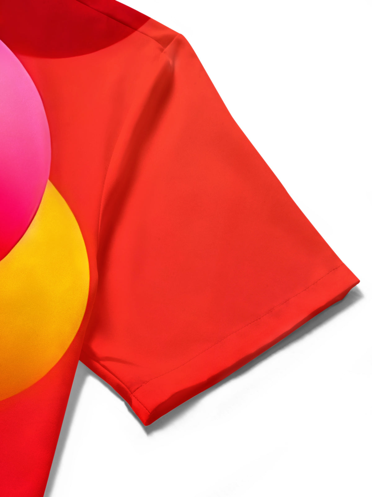 Colorful Balloon Print Men's Pocket Short Sleeve Shirts