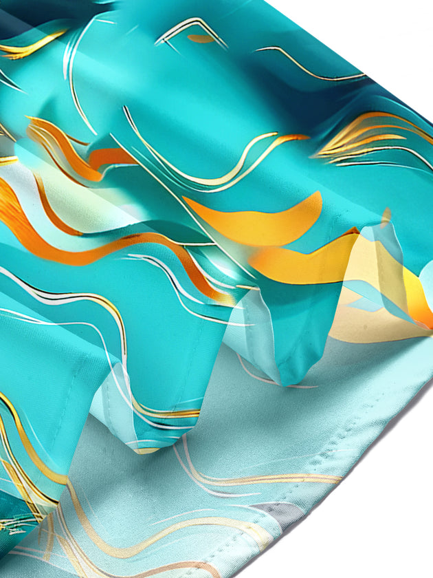 men's abstract print shirt summer vacation