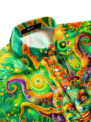 men's short sleeve shirt side view