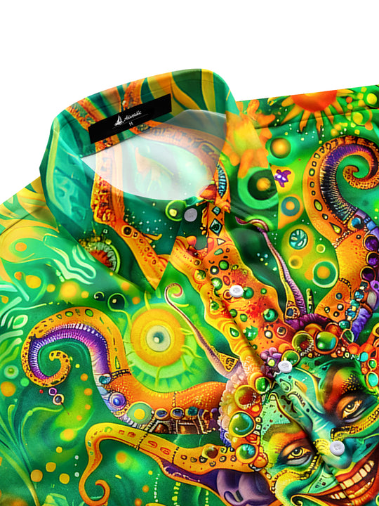 men's short sleeve shirt side view