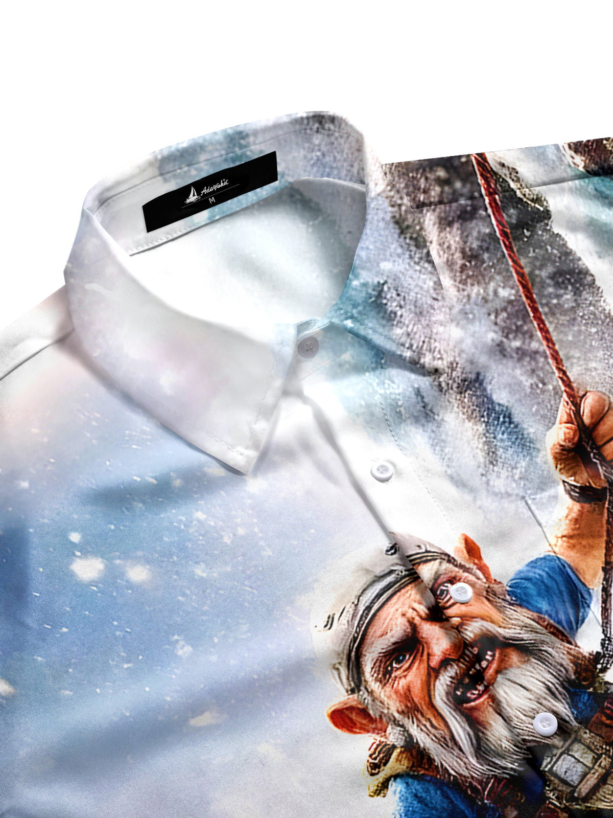 Climbing Snow-Capped Mountains Men's Pocket Short Sleeve Shirts