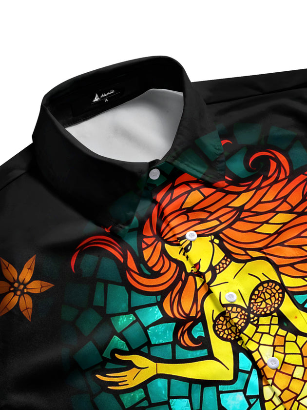 men's short sleeve shirt side view