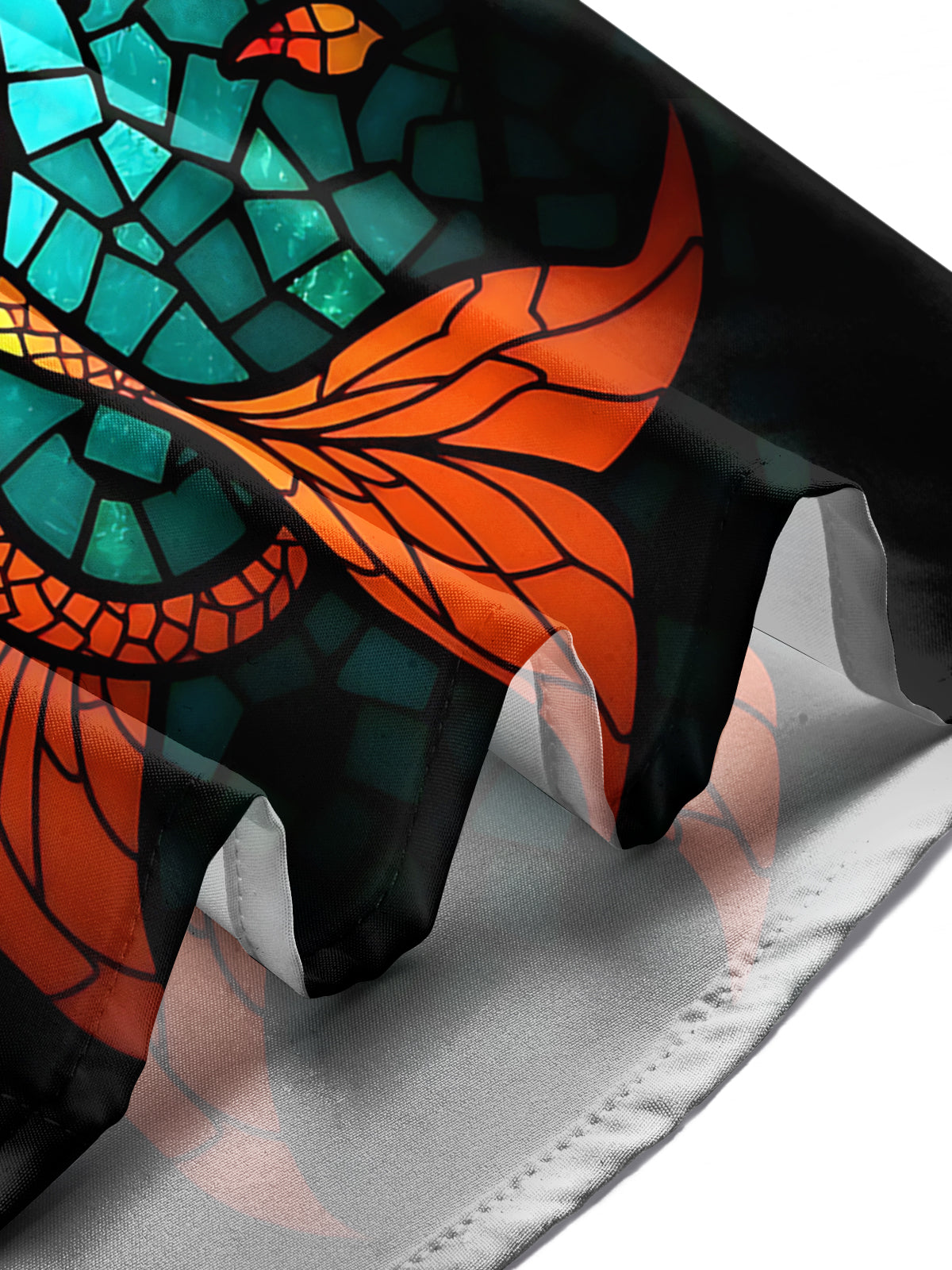 Mermaid Print Men's Pocket Short Sleeve Shirts