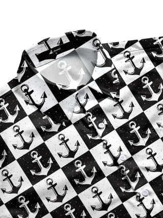 men's sailor pattern shirt side view
