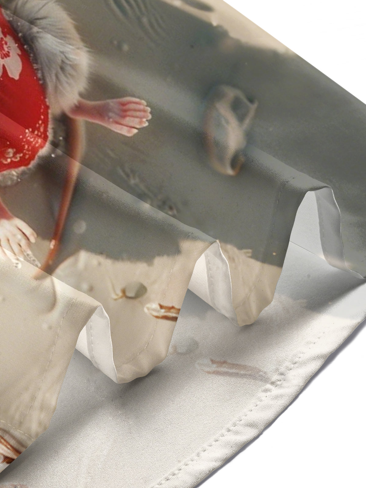 Hawaiian Beach Mouse Print Men's Pocket Short Sleeve Shirts