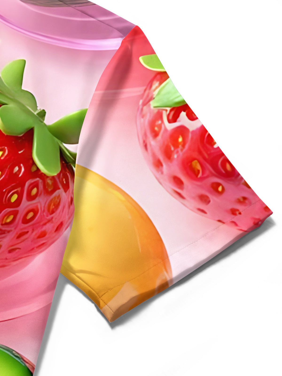 Fruit Print Men's Pocket Short Sleeve Shirts