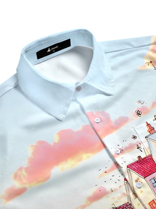men's short sleeve shirt side view