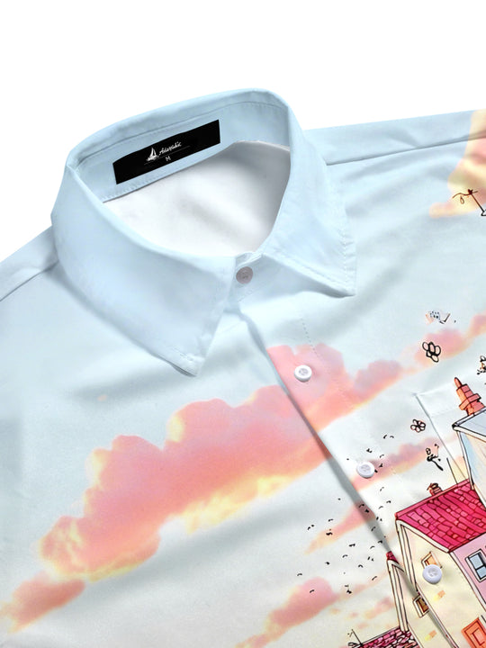 men's short sleeve shirt side view