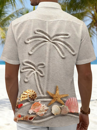 men's tropical print shirt back view