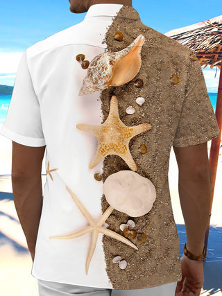 men's nautical print shirt back view