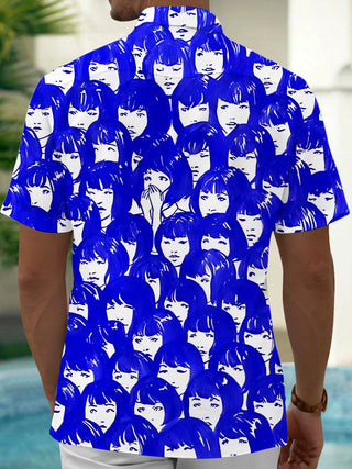 men's artistic design shirt back view