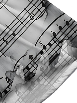 men's music print shirt summer vacation