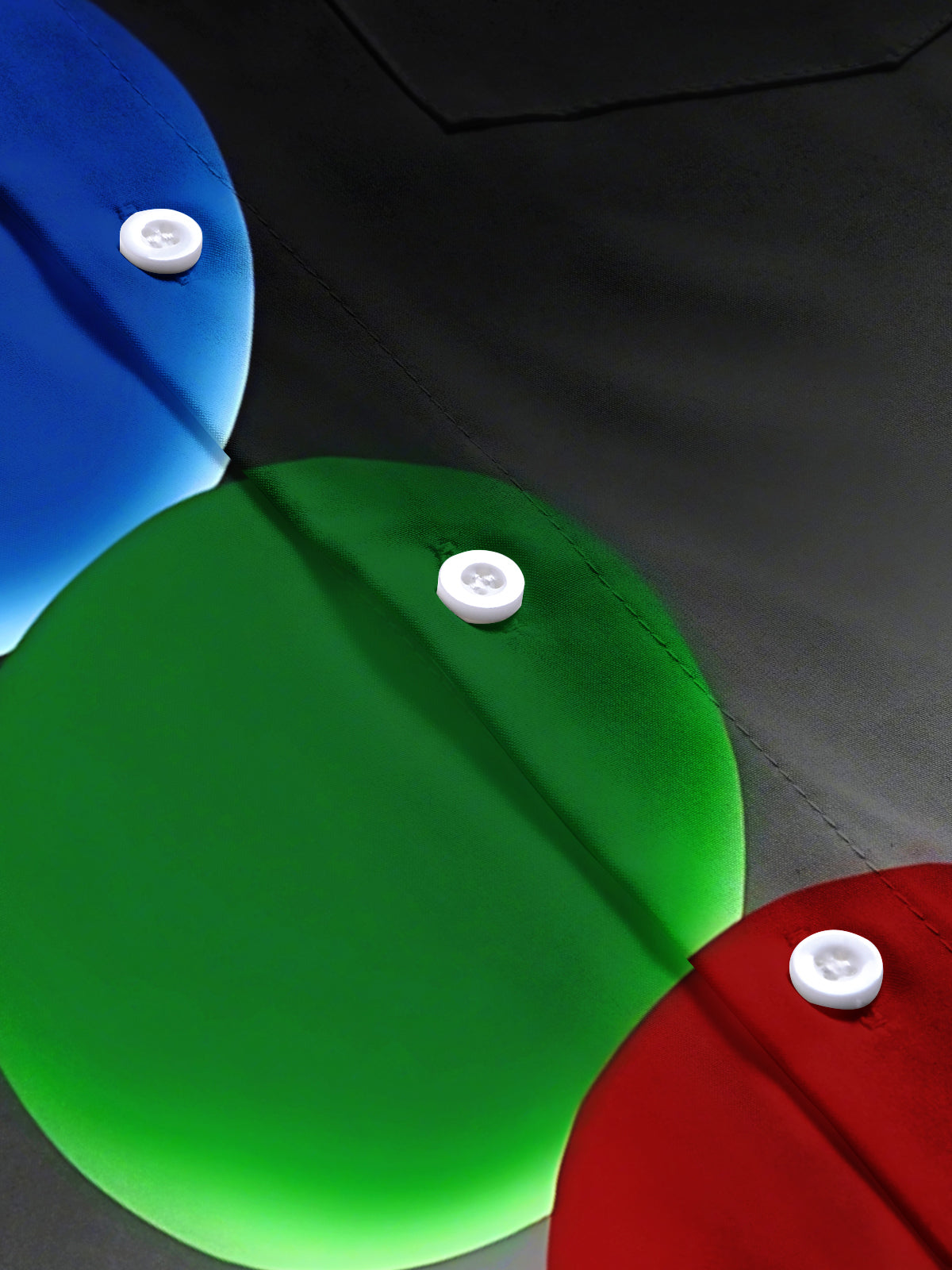 Geometric Gradient Print Men's Pocket Short Sleeve Shirts