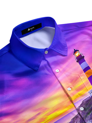 men's short sleeve shirt side view