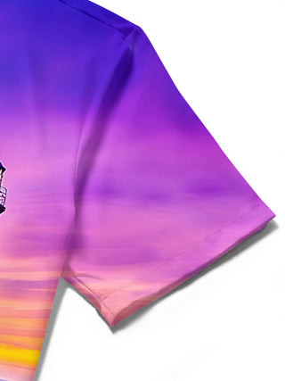 men's printed shirt close-up short sleeve