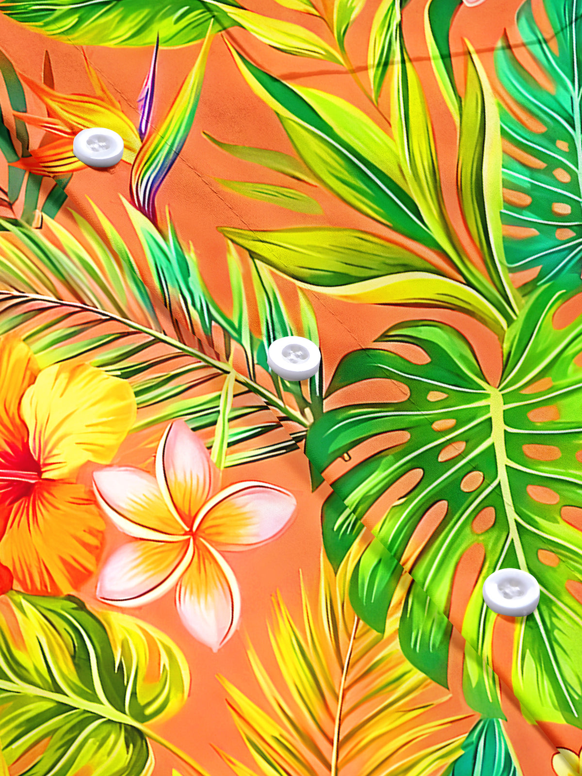 men's Hawaiian short sleeve flat lay shirt