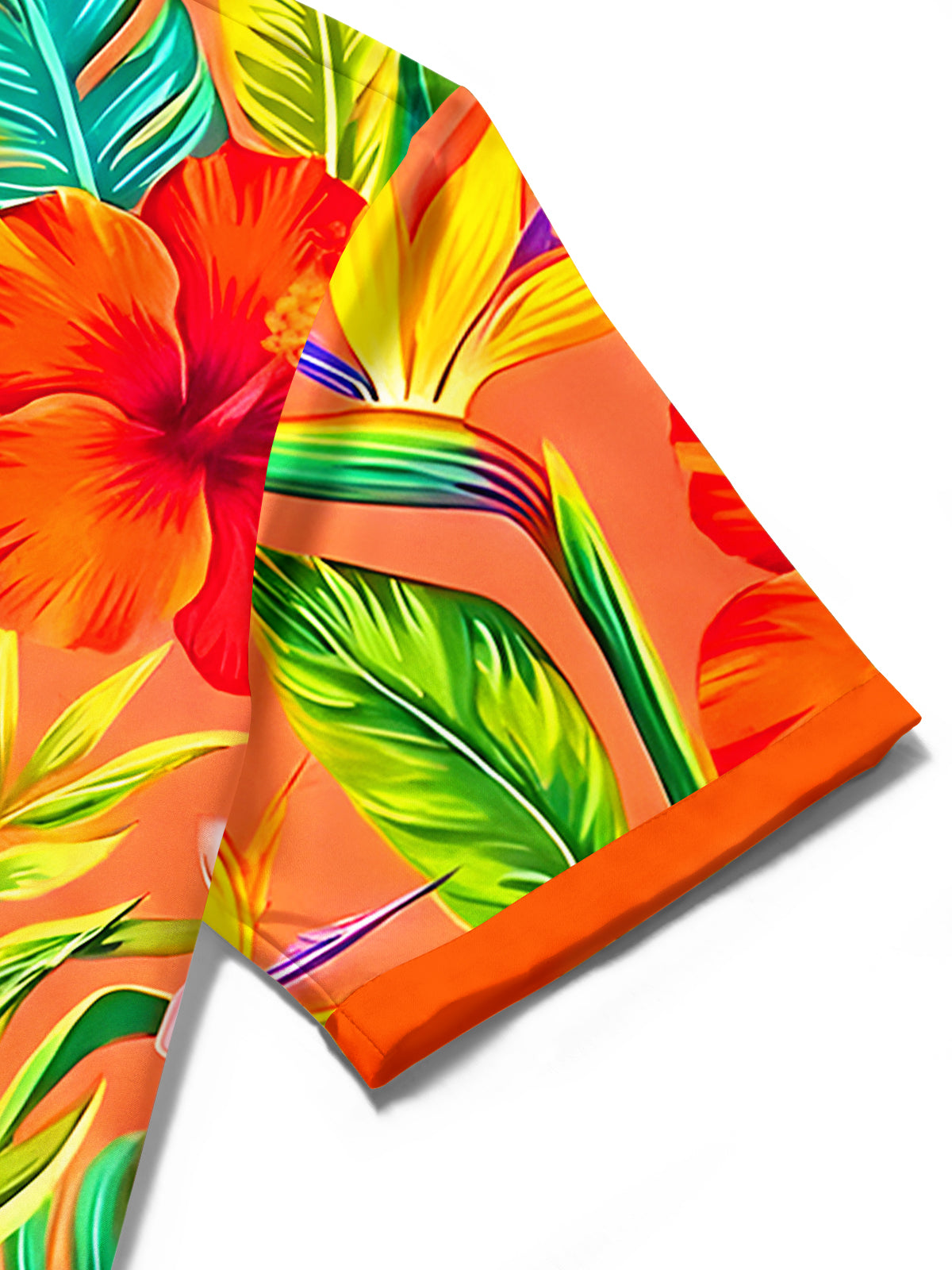 men's Hawaiian shirt close-up short sleeve