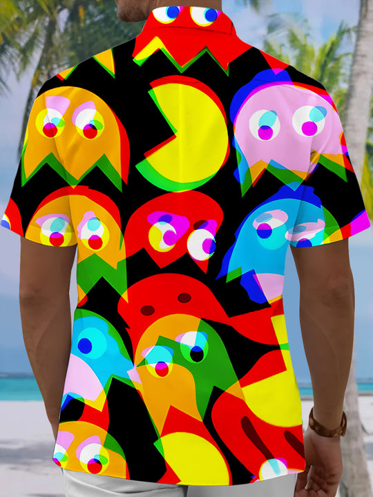 men's artistic design shirt back view