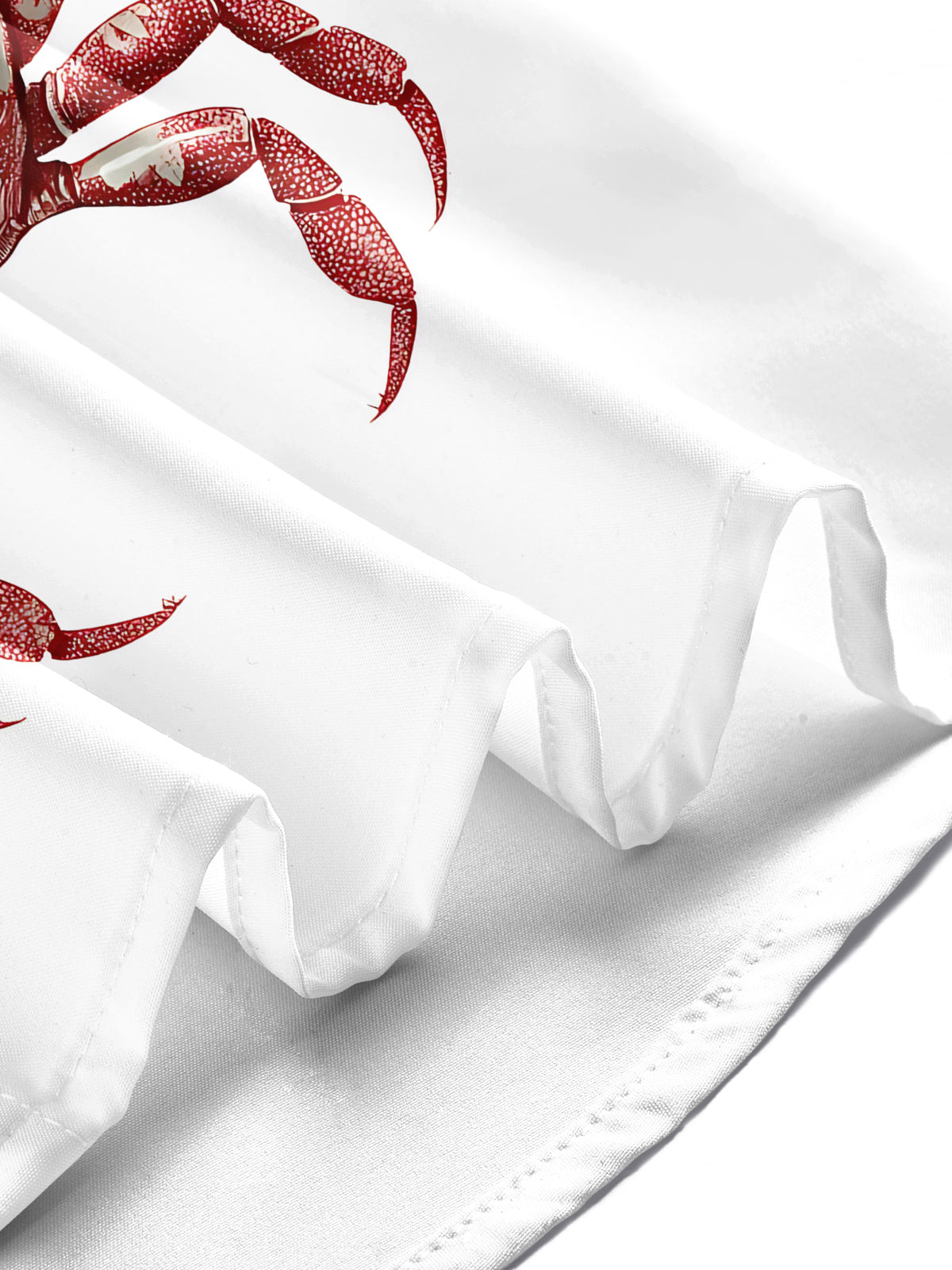 Crab Print Men's Pocket Short Sleeve Shirts