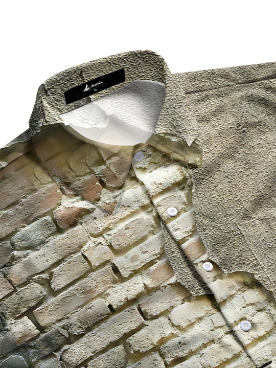 men's short sleeve shirt side view