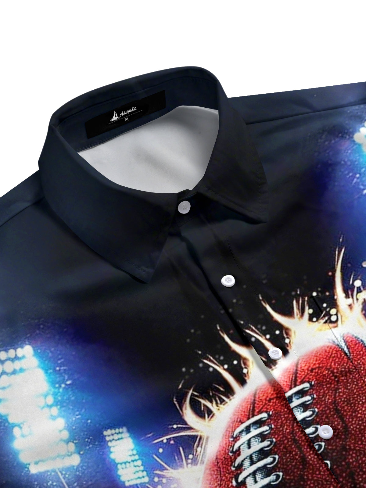 American Football Print Men's Pocket Short Sleeve Shirts