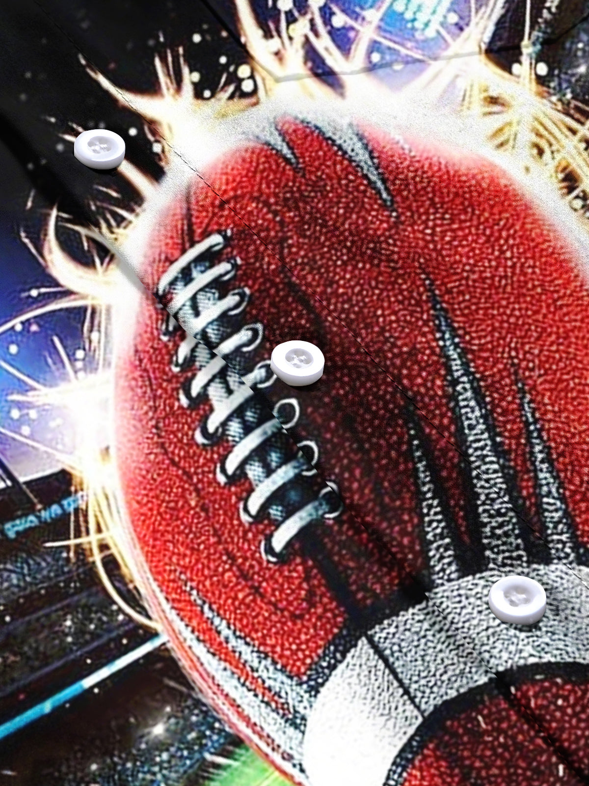 American Football Print Men's Pocket Short Sleeve Shirts