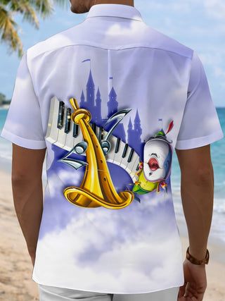 men's band shirt back view