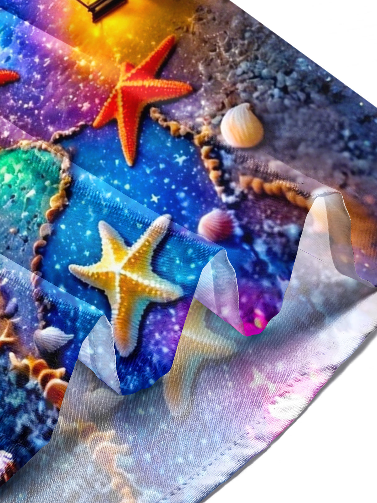 Beach Scenery Print Men's Pocket Short Sleeve Shirts