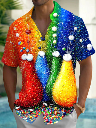 men's funny short sleeve pocket shirt front view