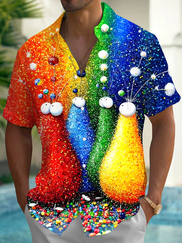 men's funny short sleeve pocket shirt front view
