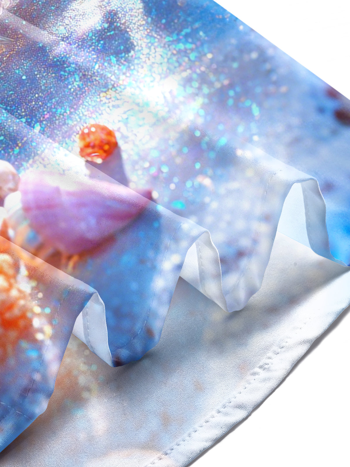 Ocean Coral Shrimp Print Men's Pocket Short Sleeve Shirts