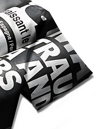 men's printed shirt close-up short sleeve