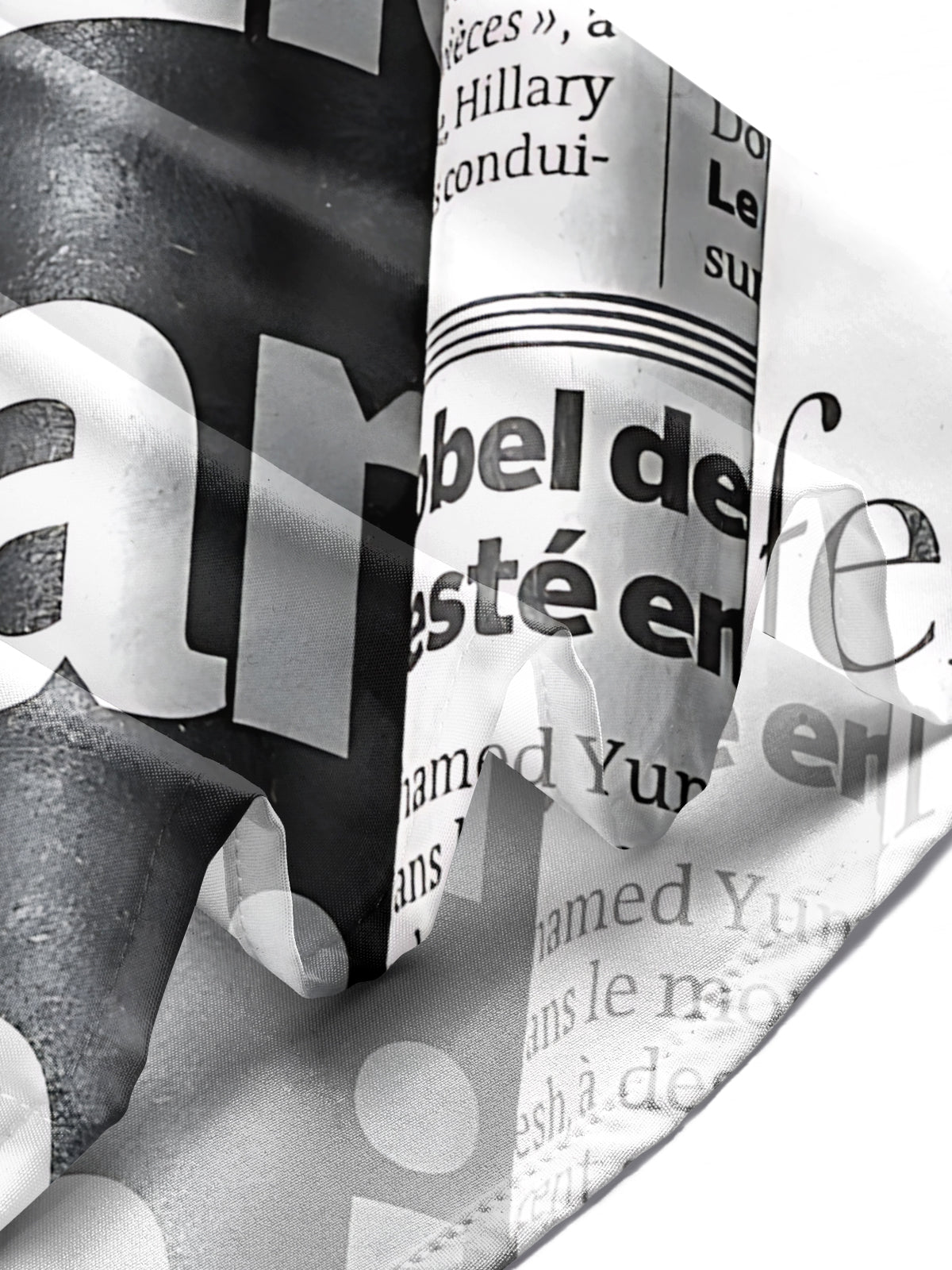 Newspaper Print Men's Pocket Short Sleeve Shirts