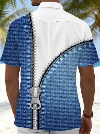 men's novelty print shirt back view