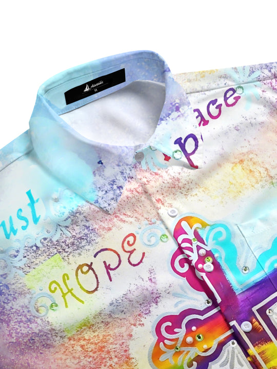men's short sleeve shirt side view