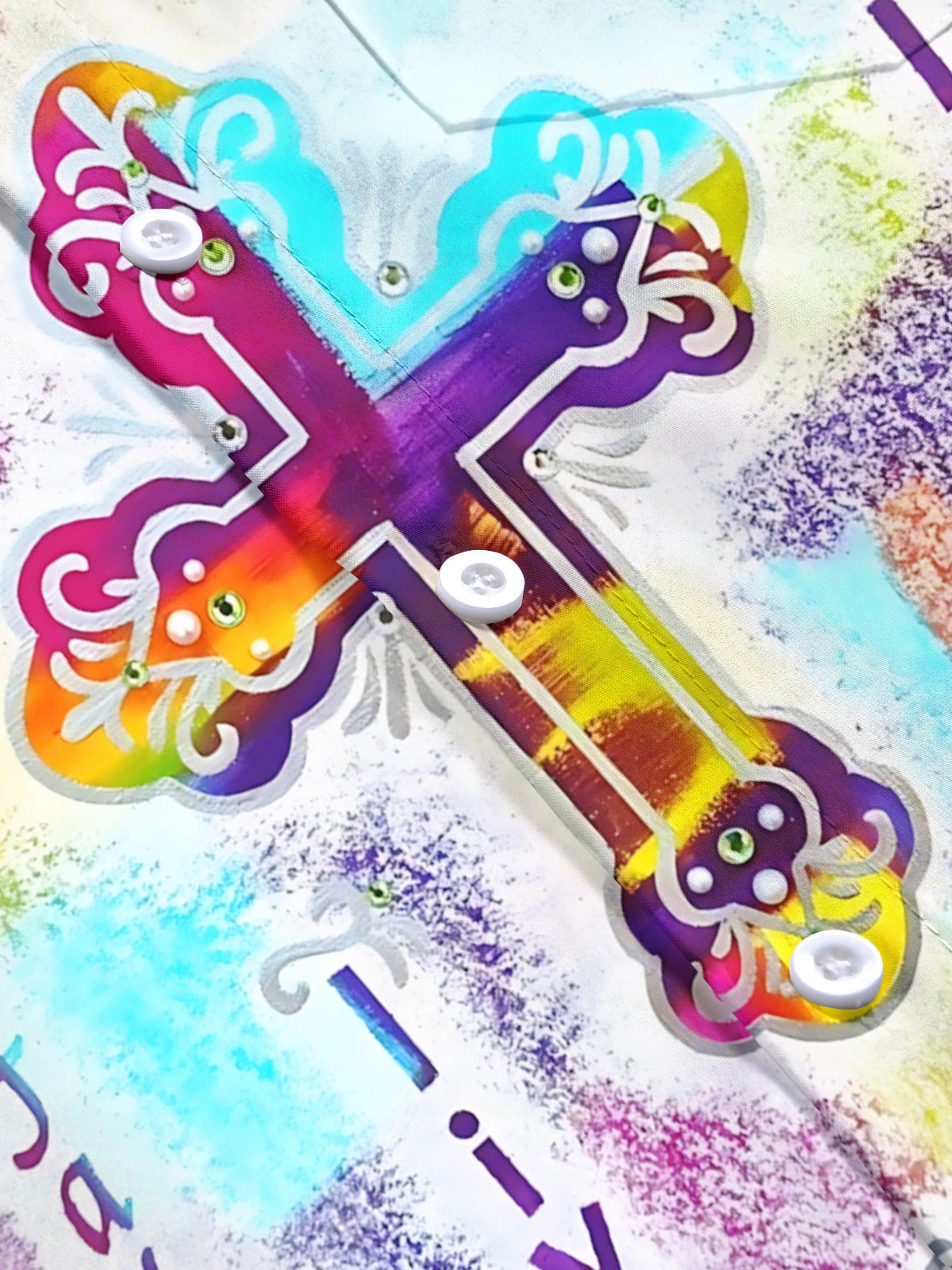 Cross Print Men's Pocket Short Sleeve Shirts