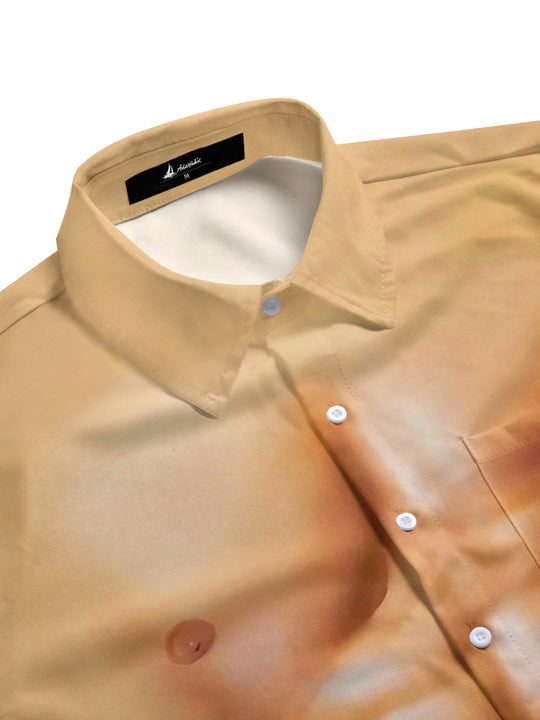 men's summer pattern shirt side view