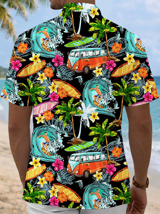 men's aloha shirt back view