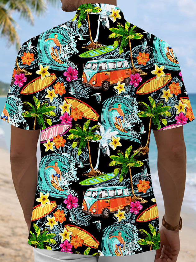 men's aloha shirt back view