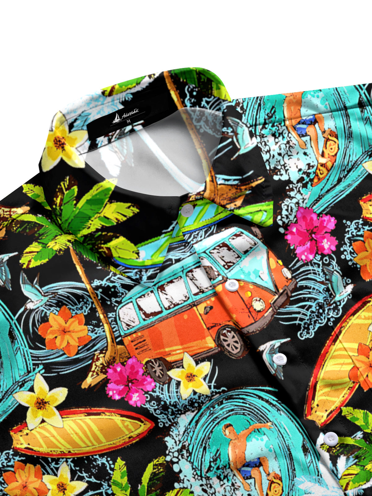 Hawaiian Print Men's Pocket Short Sleeve Shirts