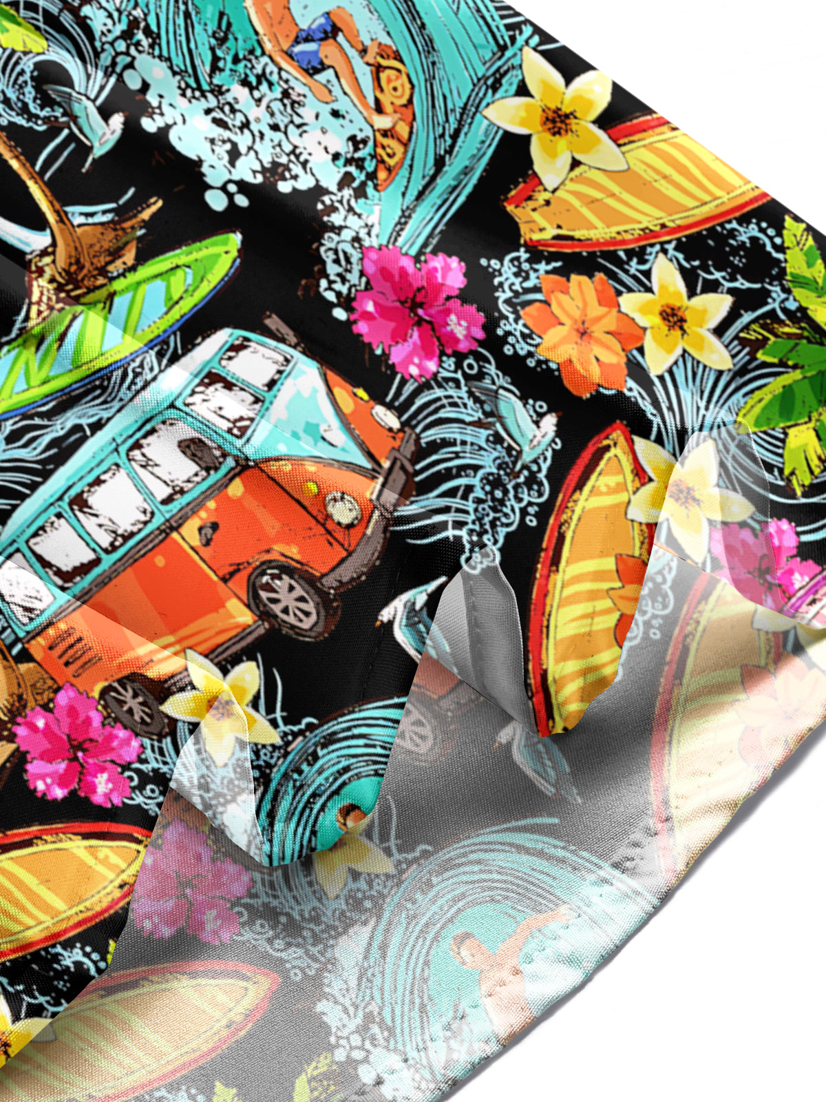 Hawaiian Print Men's Pocket Short Sleeve Shirts