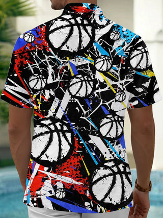 men's sports print shirt back view
