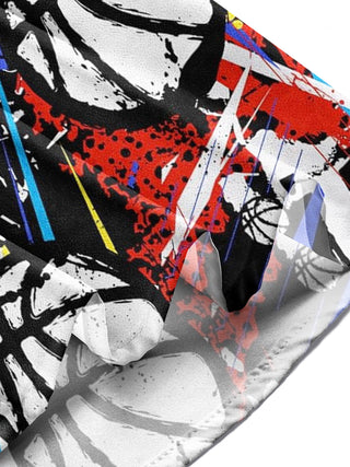 Men basketball art print short sleeve shirt lifestyle view