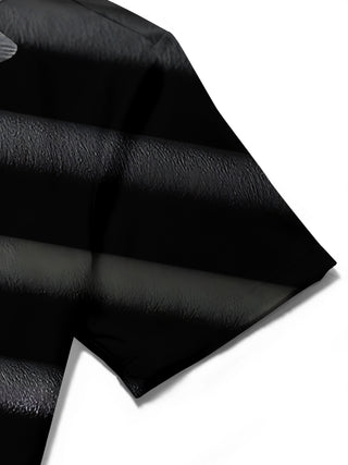 men's printed shirt close-up short sleeve