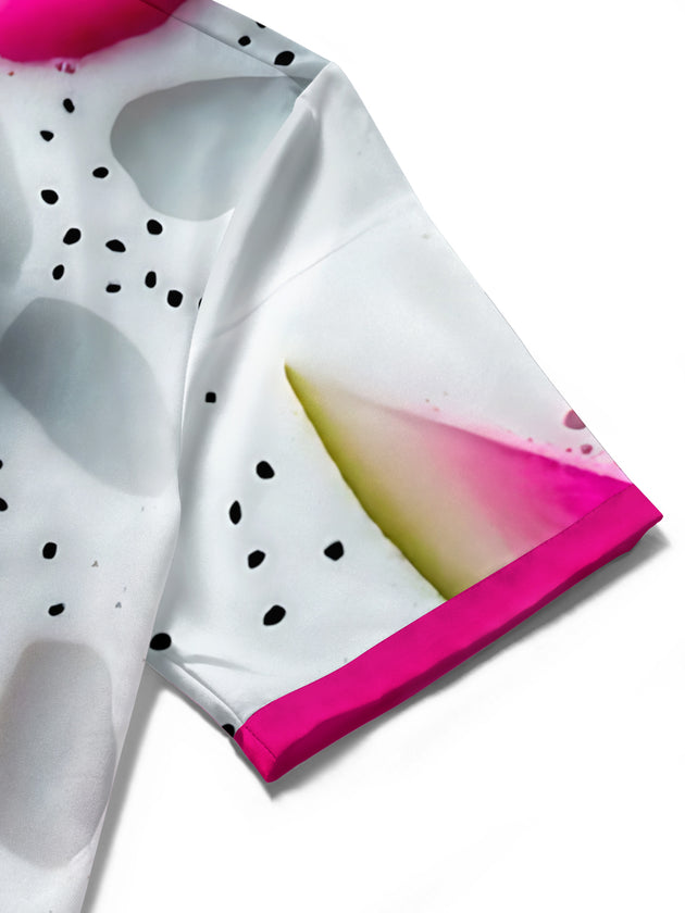 men's printed shirt close-up short sleeve