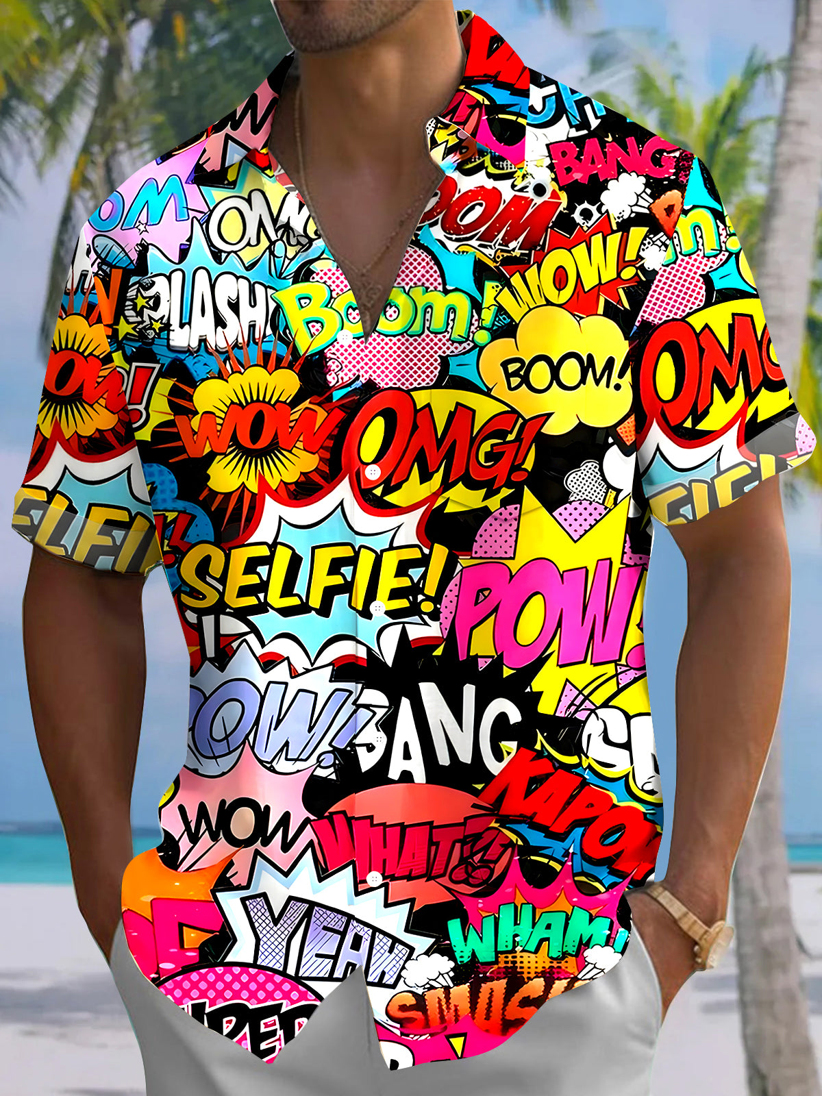 Funny Word Men's Pocket Short Sleeve Shirts