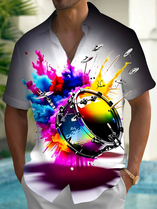 men's tie dye shirt front view