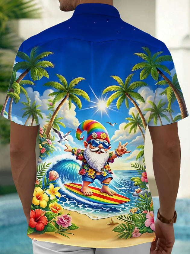 men's aloha shirt back view