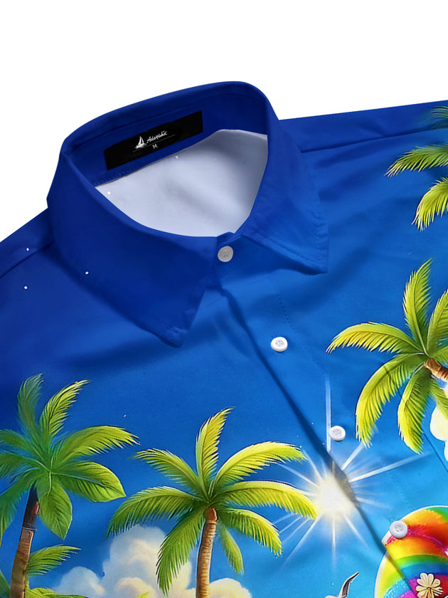 Men's tropical half sleeve shirt side view